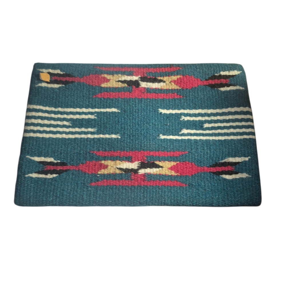 Teal Geometric Aztec Pattern Clutch - image 2